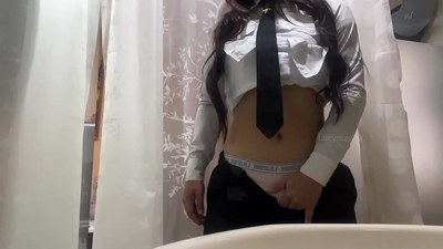 Female pilot masturbating before going to work