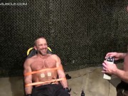 Hairy Sub Enjoys Electric Shock For His Balls And Cock