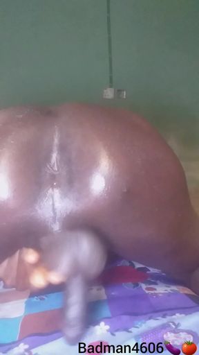 Black Ebony Gay Man Finger His Asshole
