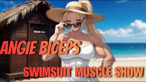 Angie Biceps Swimsuit Muscle Show