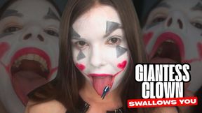 Giantess Clown Eats and Swallows You