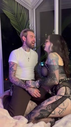 Hot tattooed couple make out intimately with love &amp; silliness (Sarah Moon x Charlie Western)