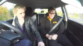British stunner gets her massive boobs bounced during a bumpy car ride