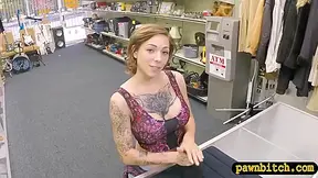 Booby Tattooed Woman Fucked By Pawn Man At The Pawnshop