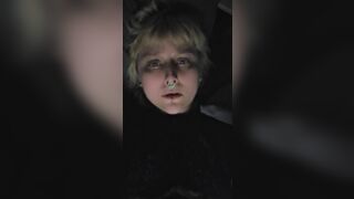 Pretty Goth Blonde Cumming