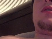 Milking My Cock into Glass and Drinking! (Camboy Cumslut Mouth Close Up)