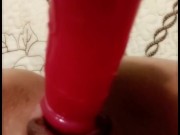 Vibrating pussy for the first time and unexpected orgasm