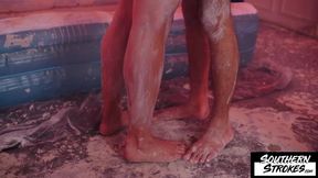 SOUTHERNSTROKES Bar Addison And Justin Cross Barebacked After Mud Wrestling