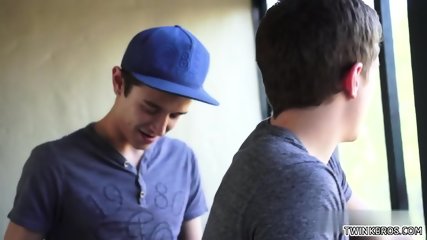 Hot twinks spanking and swallow