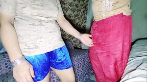 Colorful anal desi atmosphere, Husband wearing Muslim wife'_s Shalwar fucks her doggystyle anal