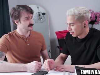 Step dad teaching step son french - Girl Santana & Seb Leblan