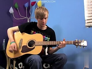 Liam Tunes His Guitar And Cock