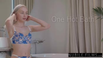 Bernie's Bathroom Bliss: Petite Blonde Sates Her Sexual Urges
