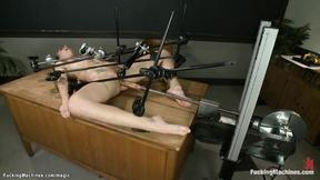 ”Bound anal slut ass fucking machine banged”