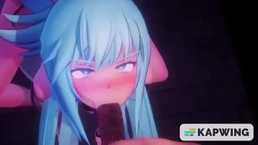 Konosuba | Joder, Aqua termino siendo una loca adicta al pene