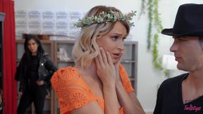 Steamy Catering Ignites Lesbian Heat in a Sensual Encounter