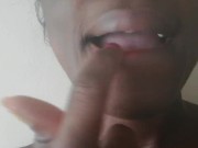Lip gloss...lip playing