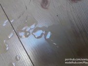 A view from underneath - thick veiny cock cumming