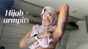 Hijabi armpits and tiny tits