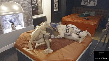 THE DEN SEES EVA MAY AND LIVIE BLAINN TAKE JAY PLAYHARD IN HARDCORE THREESOME