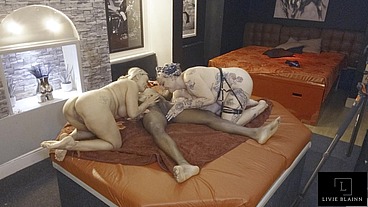 THE DEN SEES EVA MAY AND LIVIE BLAINN TAKE JAY PLAYHARD IN HARDCORE THREESOME
