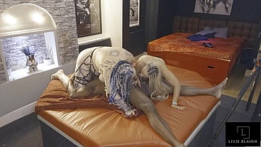 THE DEN SEES EVA MAY AND LIVIE BLAINN TAKE JAY PLAYHARD IN HARDCORE THREESOME