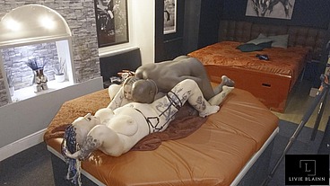 THE DEN SEES EVA MAY AND LIVIE BLAINN TAKE JAY PLAYHARD IN HARDCORE THREESOME
