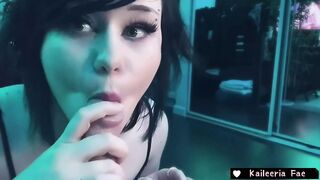 sexy Gothic Beauty give Delicious Bj  Titjob ♡