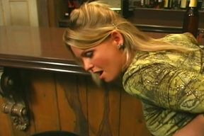 Blonde MILF Sucks and Fucks Hard in Bar Adventure