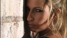 Sweet Sophie Evans plays with enormous black cock in lingerie