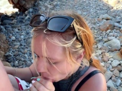 AnjaAmelia - Direkt am Strand - Outdoor-halsfick extrem