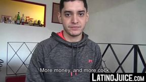 Adorable twink Ramino offered money in exchange of his sexy ass