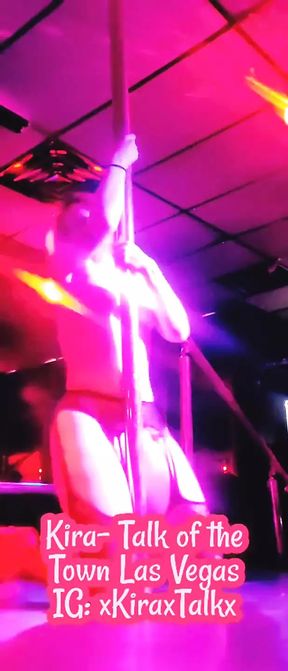 Fully nude Las Vegas stripper stage set