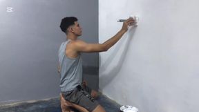 Young Painter Gets an Erect Cock