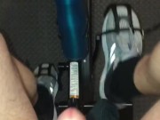 Gym Masturbation - Jerk Off & Cum While Naked Cycling On My New Exercise Spin Bike