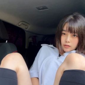 [In-car masturbation] Thailand show each other masturbation together