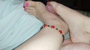 Delightful foot rub leads to amazing ejaculation