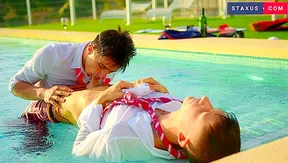 Hot Summer Lust: Danny Nathans Steamy Poolside Hookup – Gay XXX