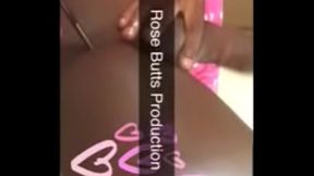 Pencil in ass and playing with my cock - Rose Butts Production