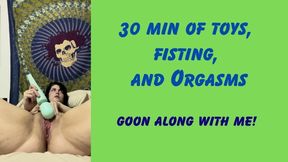 Solo Fisting, Tentacle Dildos, & Vibrator - 30 min of orgasms