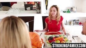 Angel Smalls fucked by stepbro after thanksgiving dinner