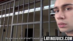 Straight Latino takes bare dick in his ass for first time