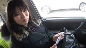 Sexy asiatic brunette at interview