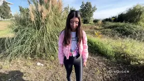 Girl punished for pissing in public and fucked in the mountains