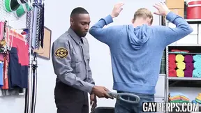 Blonde jock pounded doggystyle raw by BBC police officer