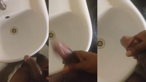 my fan requested i cum in the washing hand sink