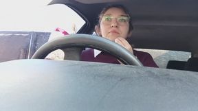 eating my snack in the car 2