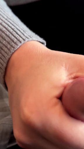 Horny Girl Plays with Cock in Fast Food Restaurant - Risky Public Blowjob:p