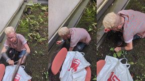 ton petit male alphaen train de jardiner sur un toit dans la ville !!...