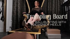 Trampling Board CBT Ballbusting with Designer Heels